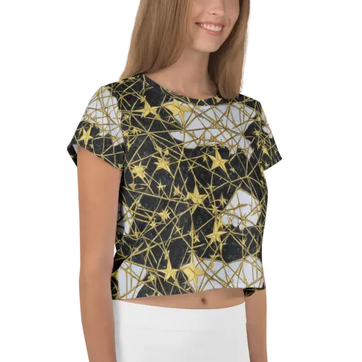 Gilded Thorn on a Crop Tee
