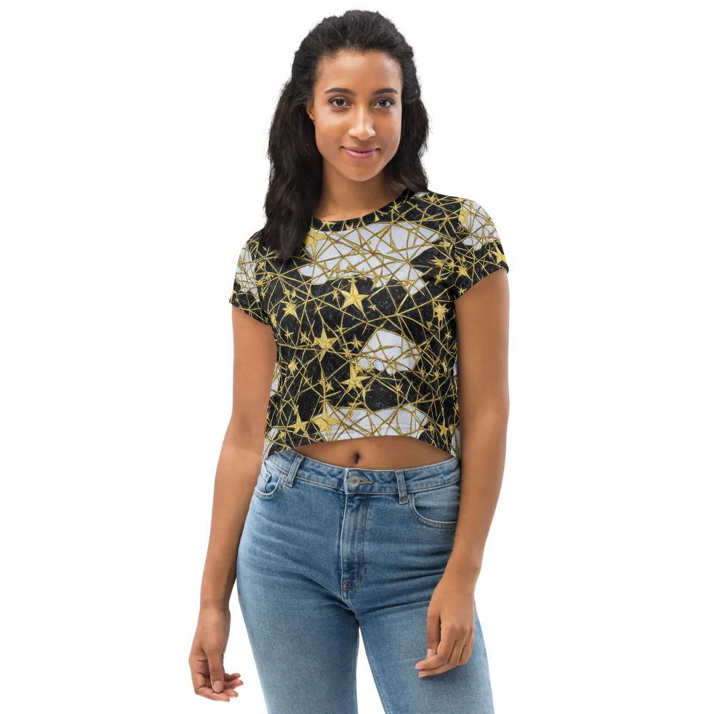 Gilded Thorn on Crop Tee — Front