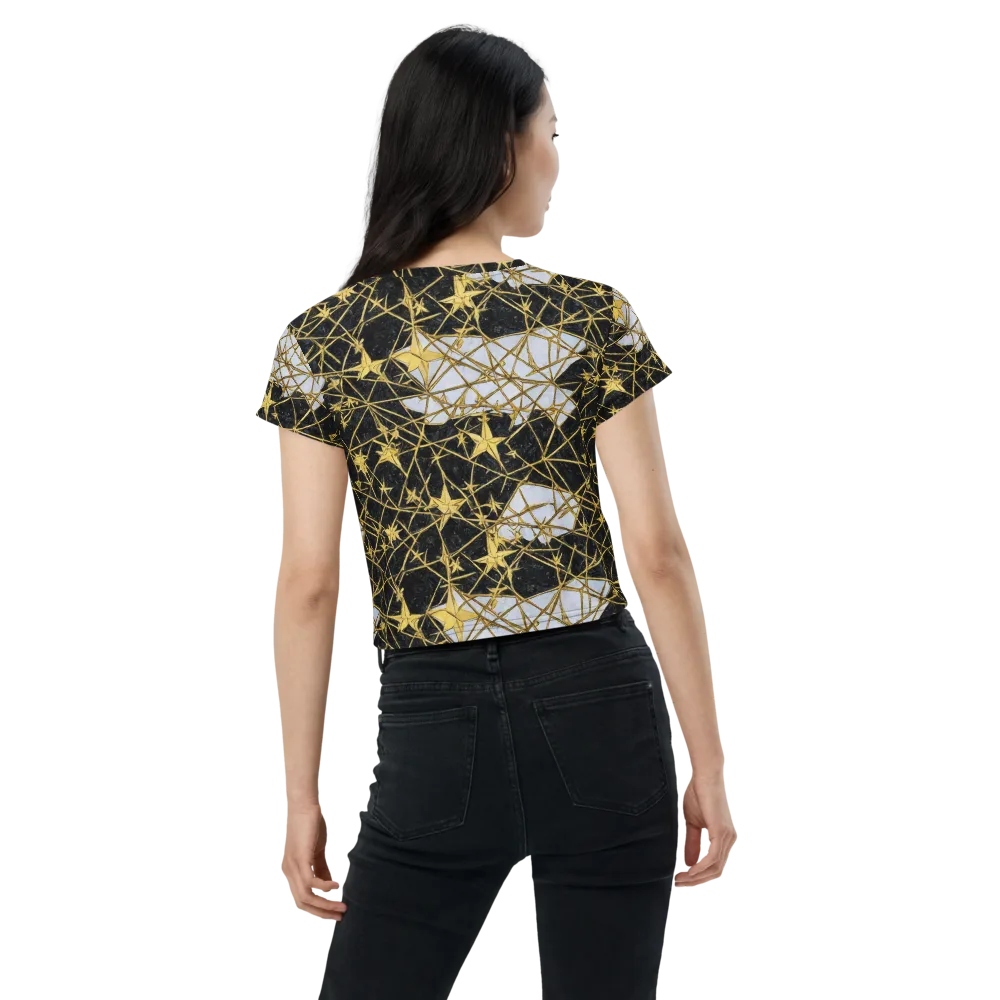 Gilded Thorn on Crop Tee — Back