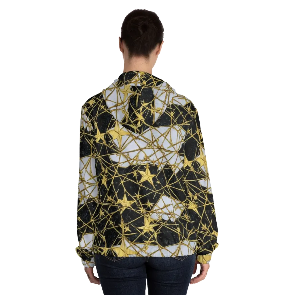 Gilded Thorn on Women's Full-Zip Hoodie — Back On Person