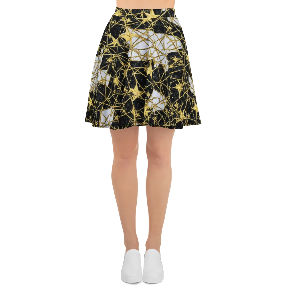 Gilded Thorn on Skater Skirt — Front