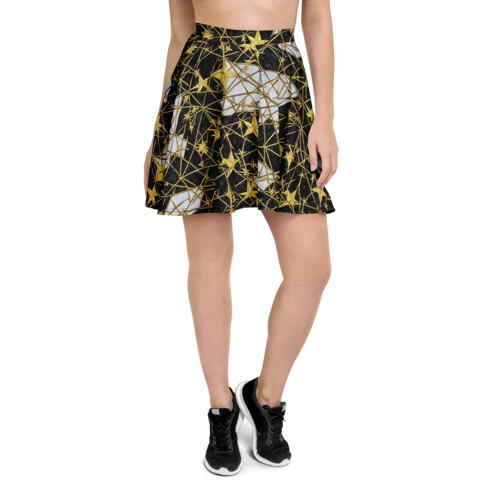 Gilded Thorn on Skater Skirt — Front
