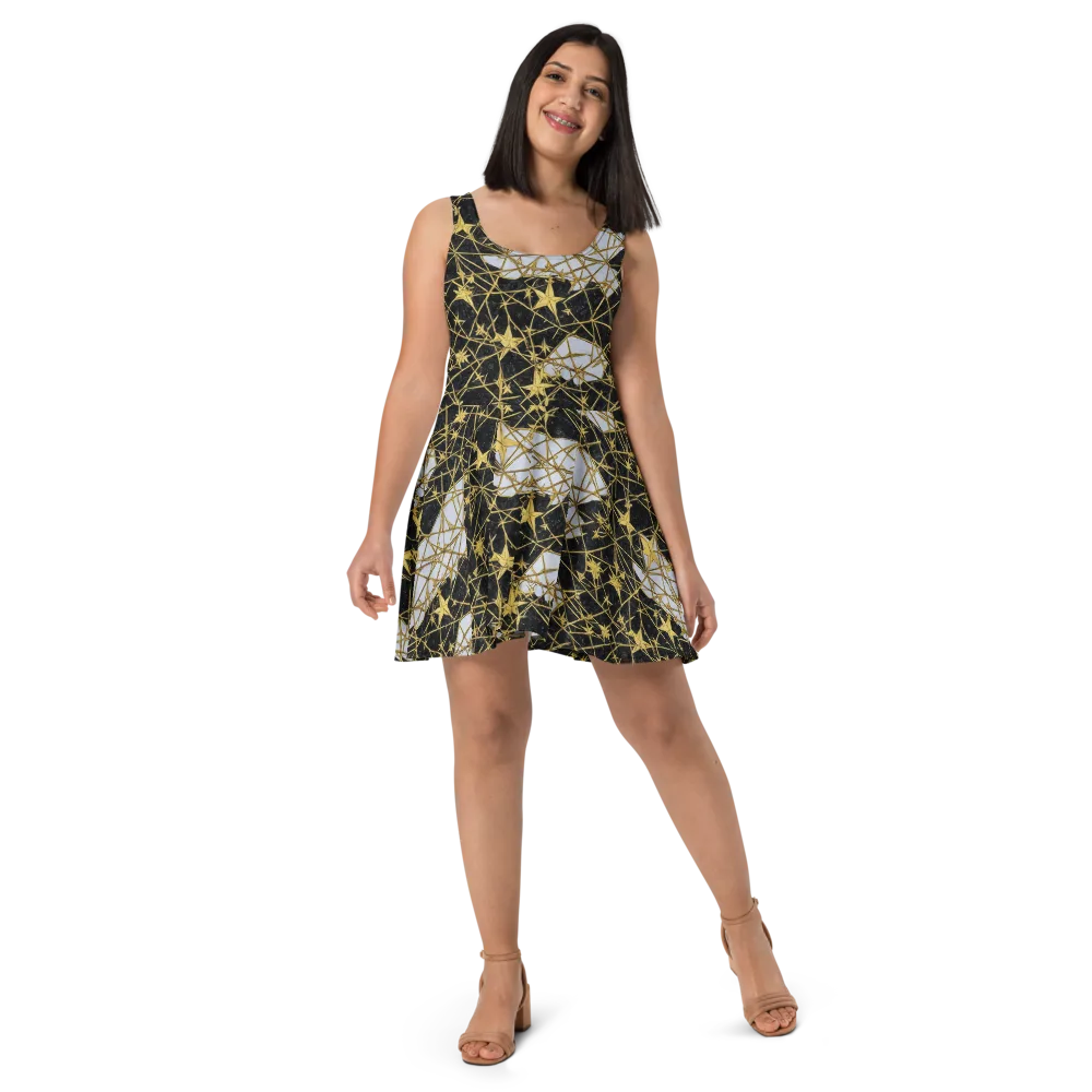 Gilded Thorn on Skater Dress — Front