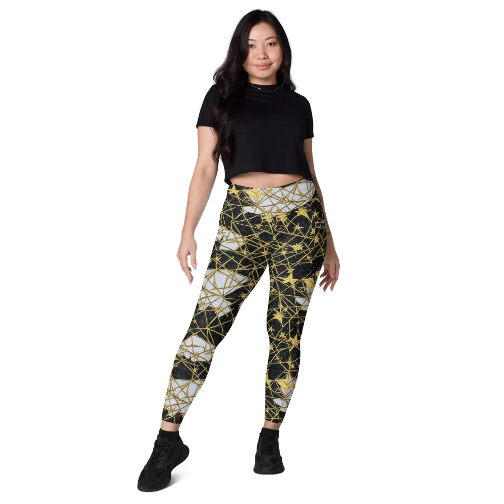 Gilded Thorn on Leggings with Pockets — Front