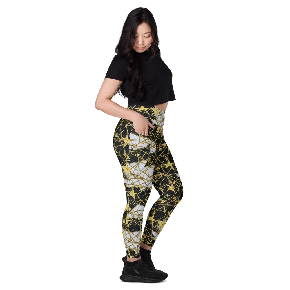 Gilded Thorn on Leggings with Pockets — Right