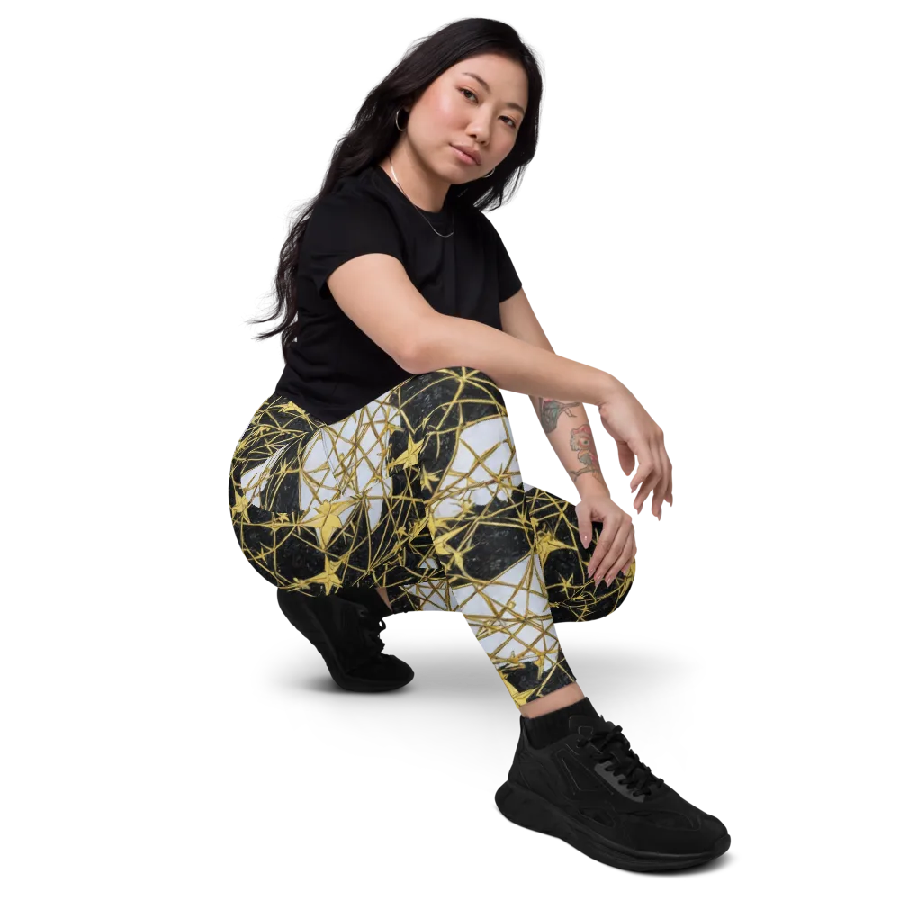 Gilded Thorn on Leggings with Pockets — Right Front