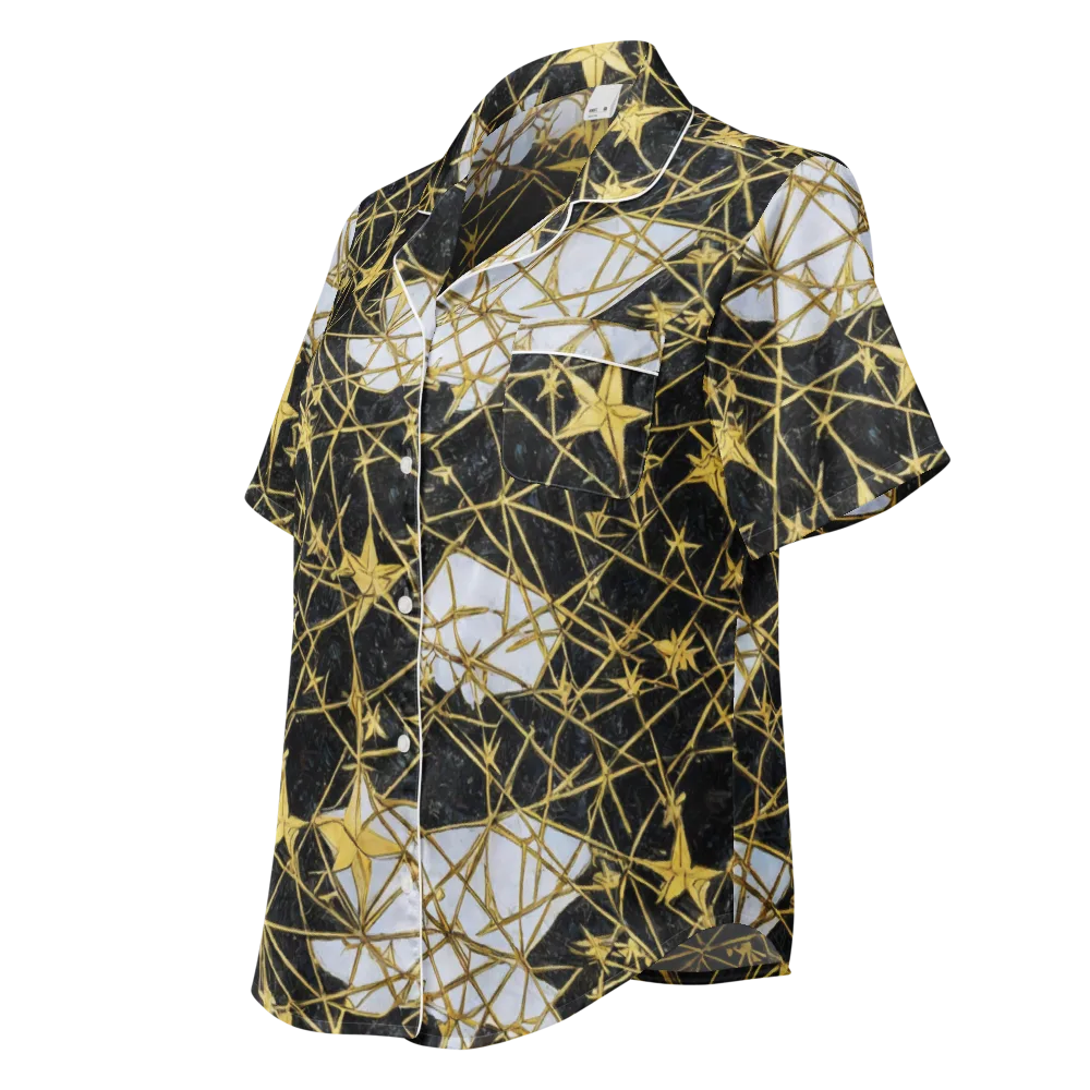 Gilded Thorn on Women's Short Sleeve Pajama Top — Left Front