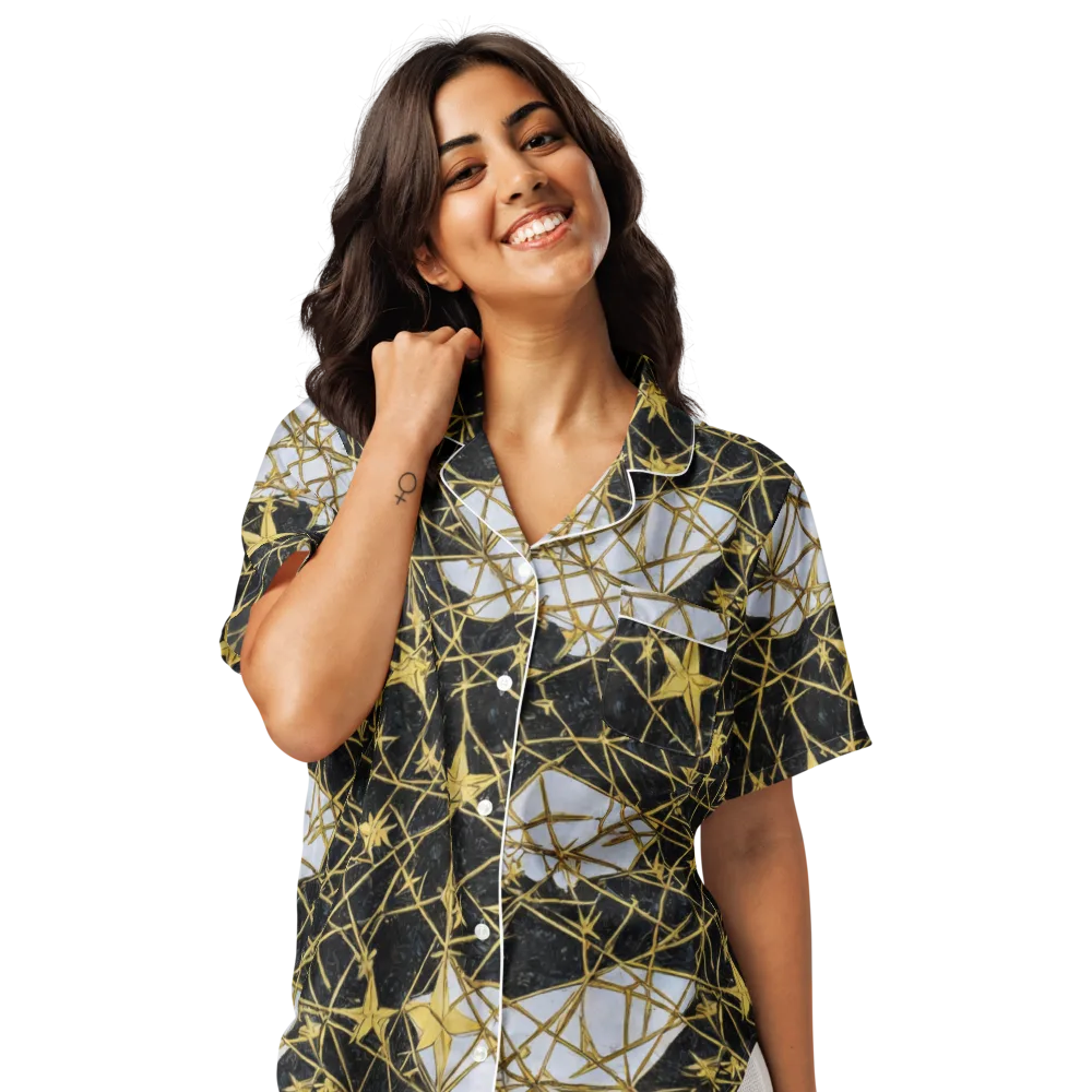 Gilded Thorn on Women's Short Sleeve Pajama Top — Front