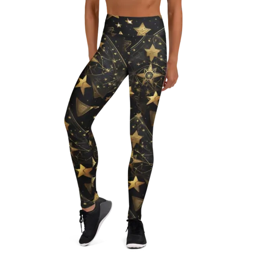 Gilded Constellation on a Yoga Leggings