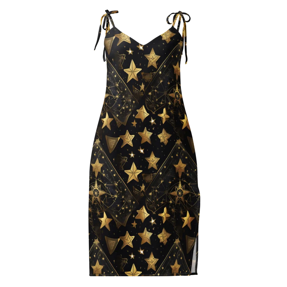 Gilded Constellation on Slip Dress — Front