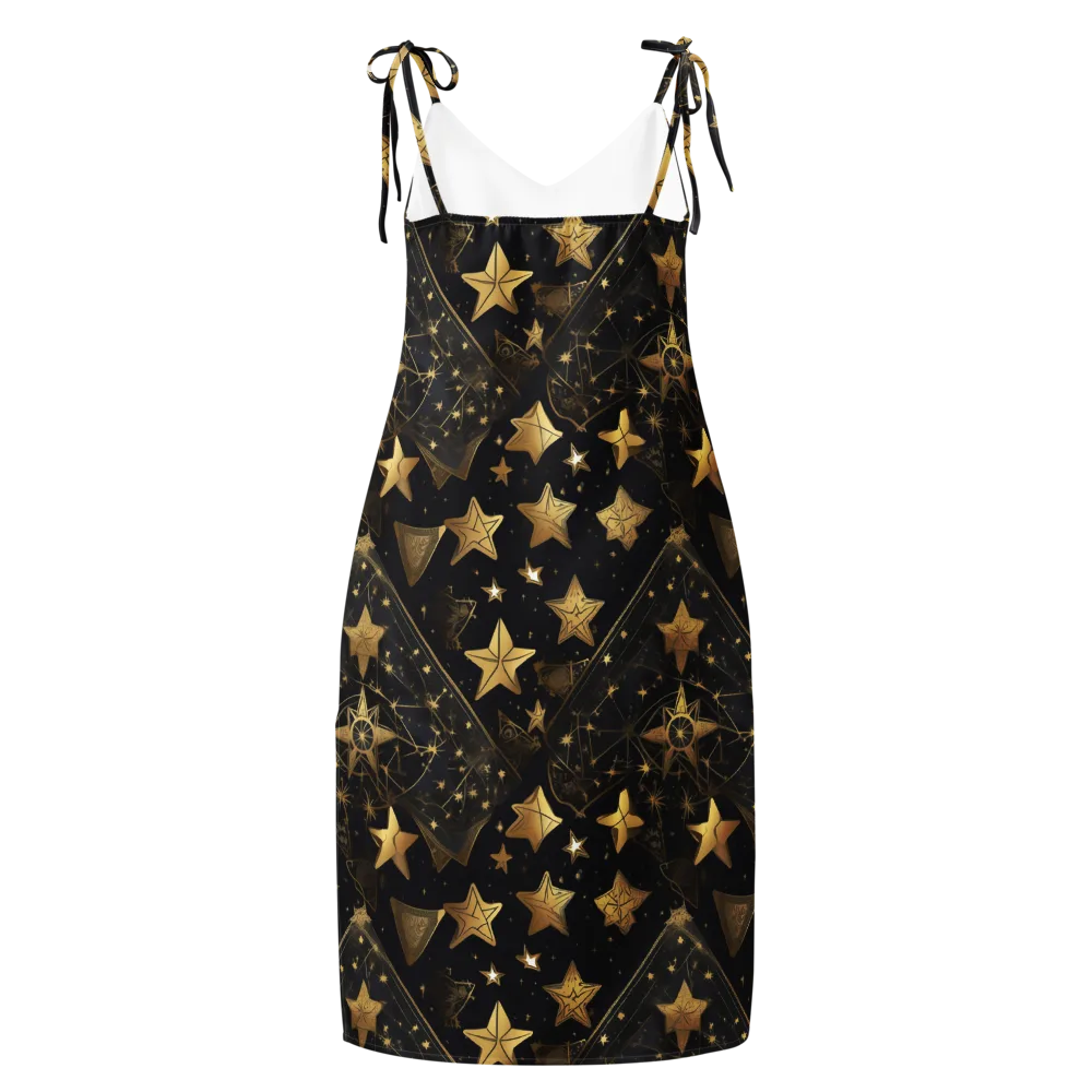 Gilded Constellation on Slip Dress — Back