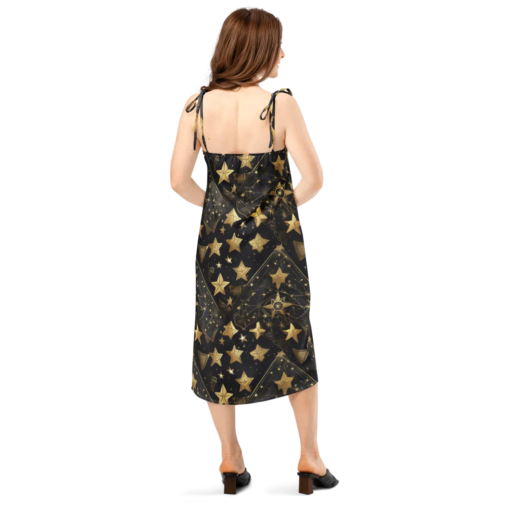 Gilded Constellation on Slip Dress — Back