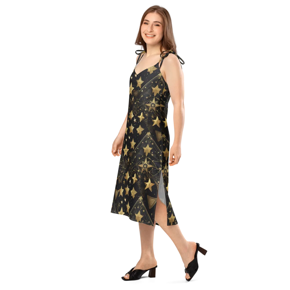 Gilded Constellation on Slip Dress — Left Front
