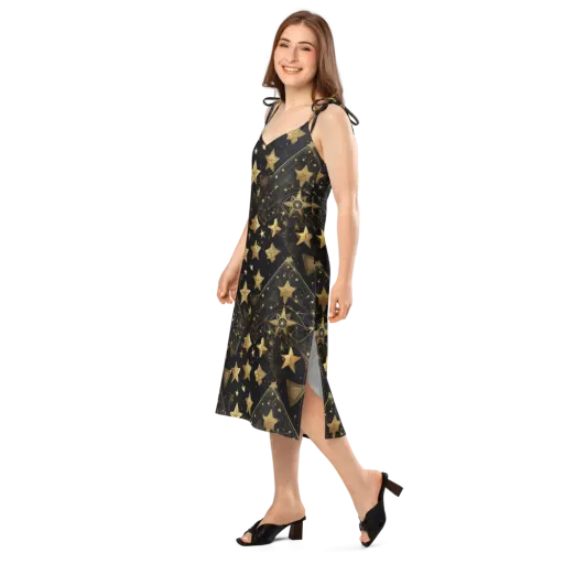 Gilded Constellation on a Slip Dress