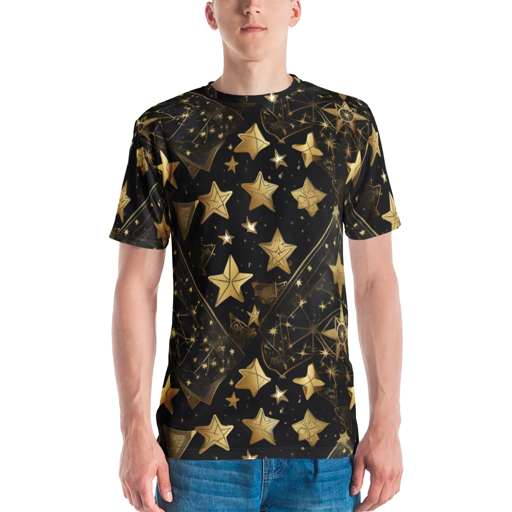 Gilded Constellation on Men's Crew Neck T-Shirt — Front