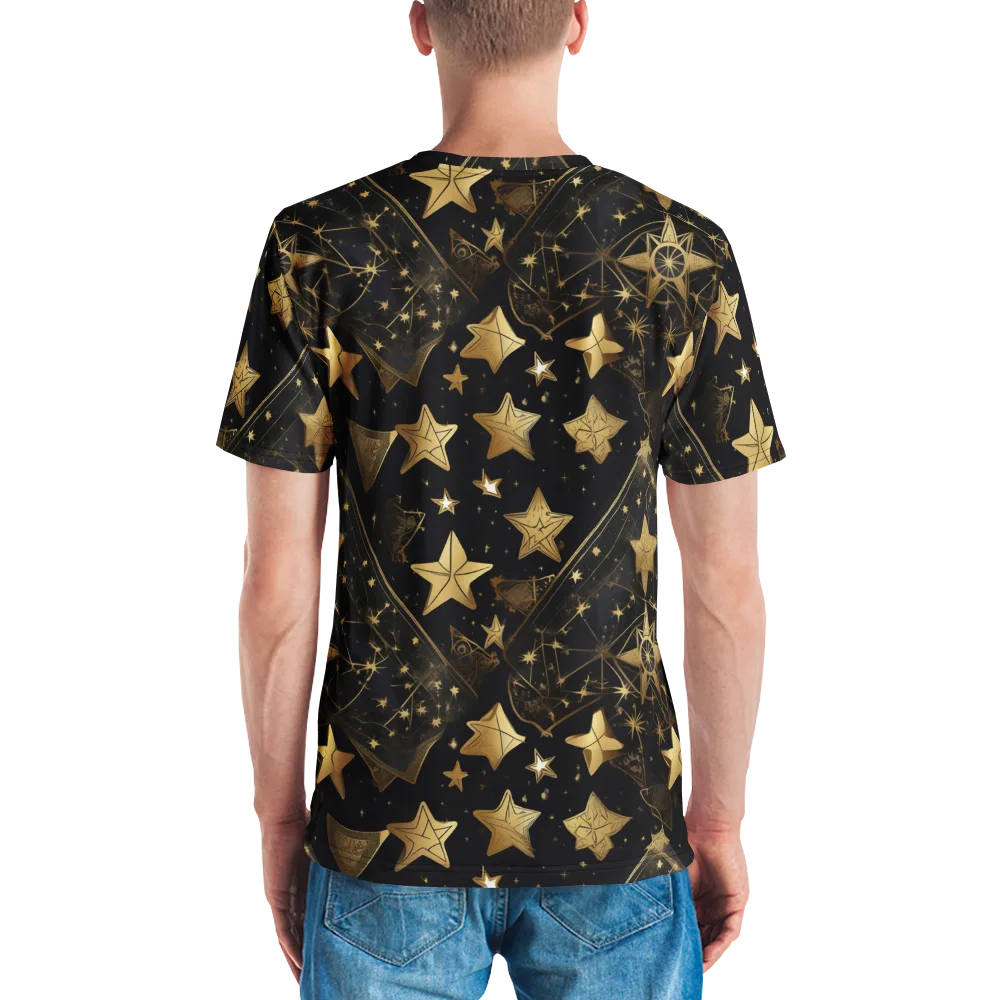 Gilded Constellation on Men's Crew Neck T-Shirt — Back