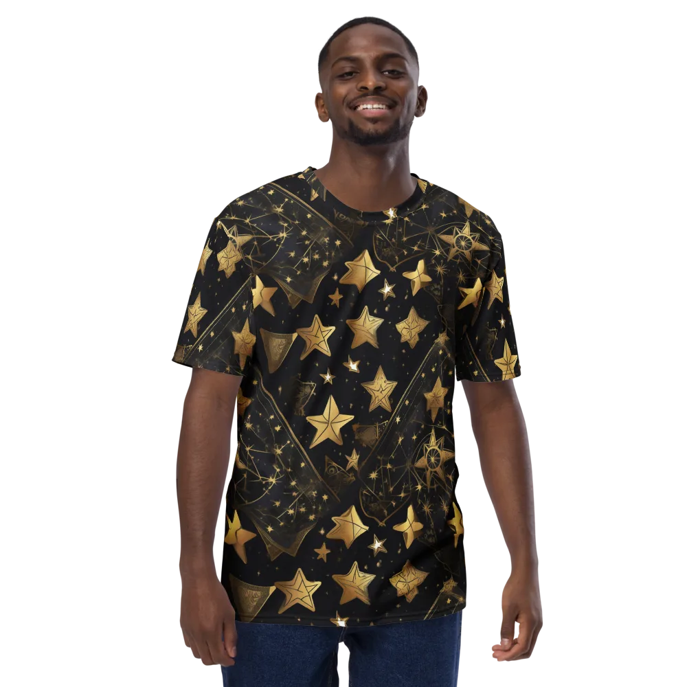 Gilded Constellation on Men's Crew Neck T-Shirt — Front