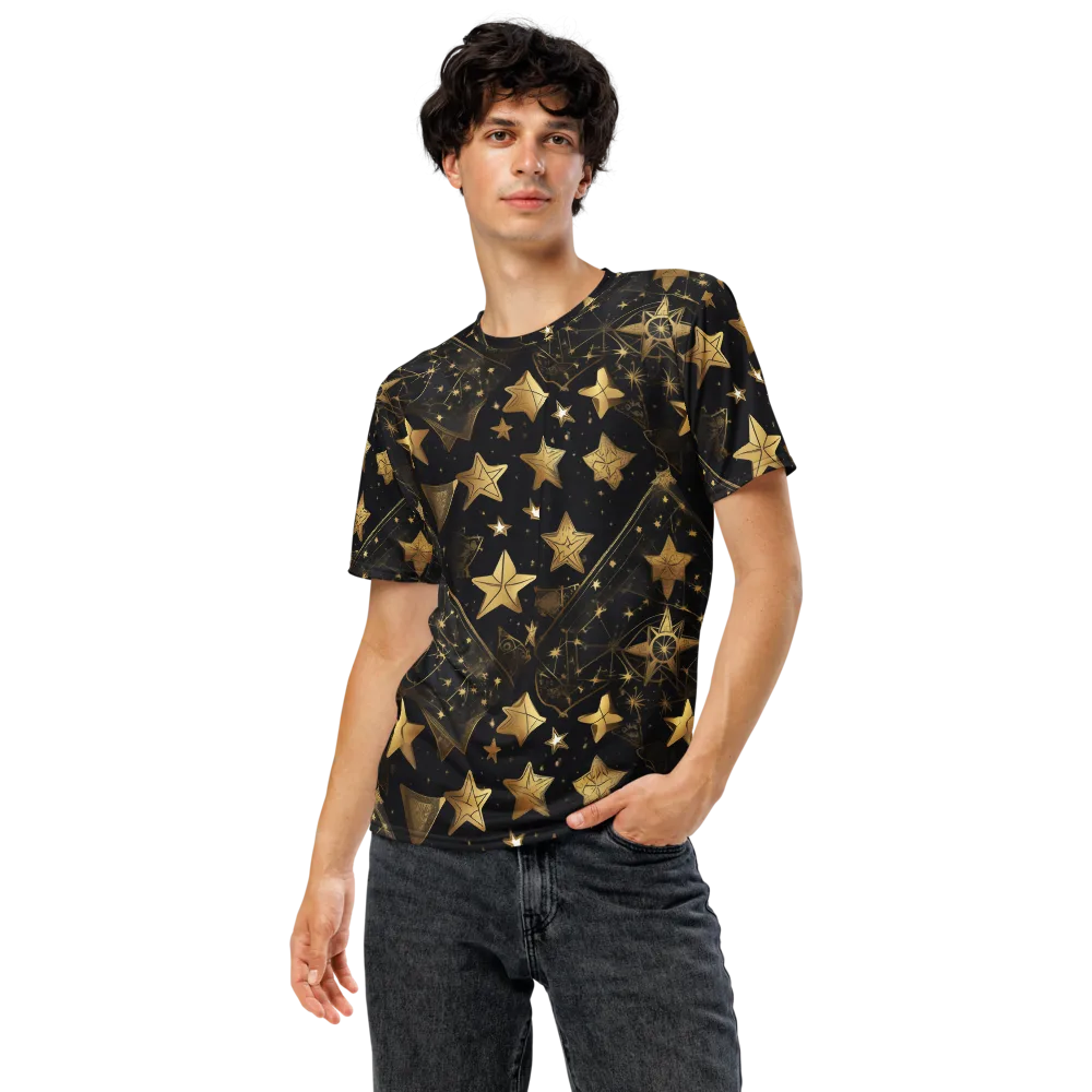 Gilded Constellation on Men's Crew Neck T-Shirt — Front