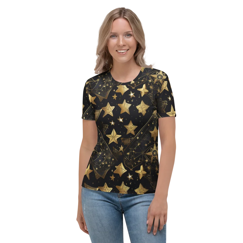 Gilded Constellation on Women's Crew Neck T-Shirt — Front