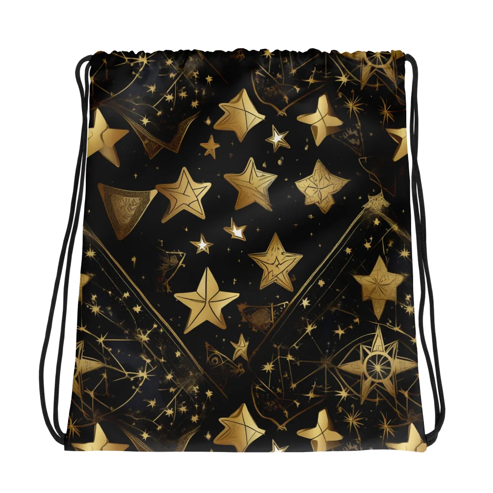 Gilded Constellation on Drawstring Bag — Photo