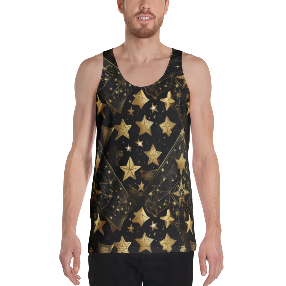 Gilded Constellation on Men's Tank Top — Front
