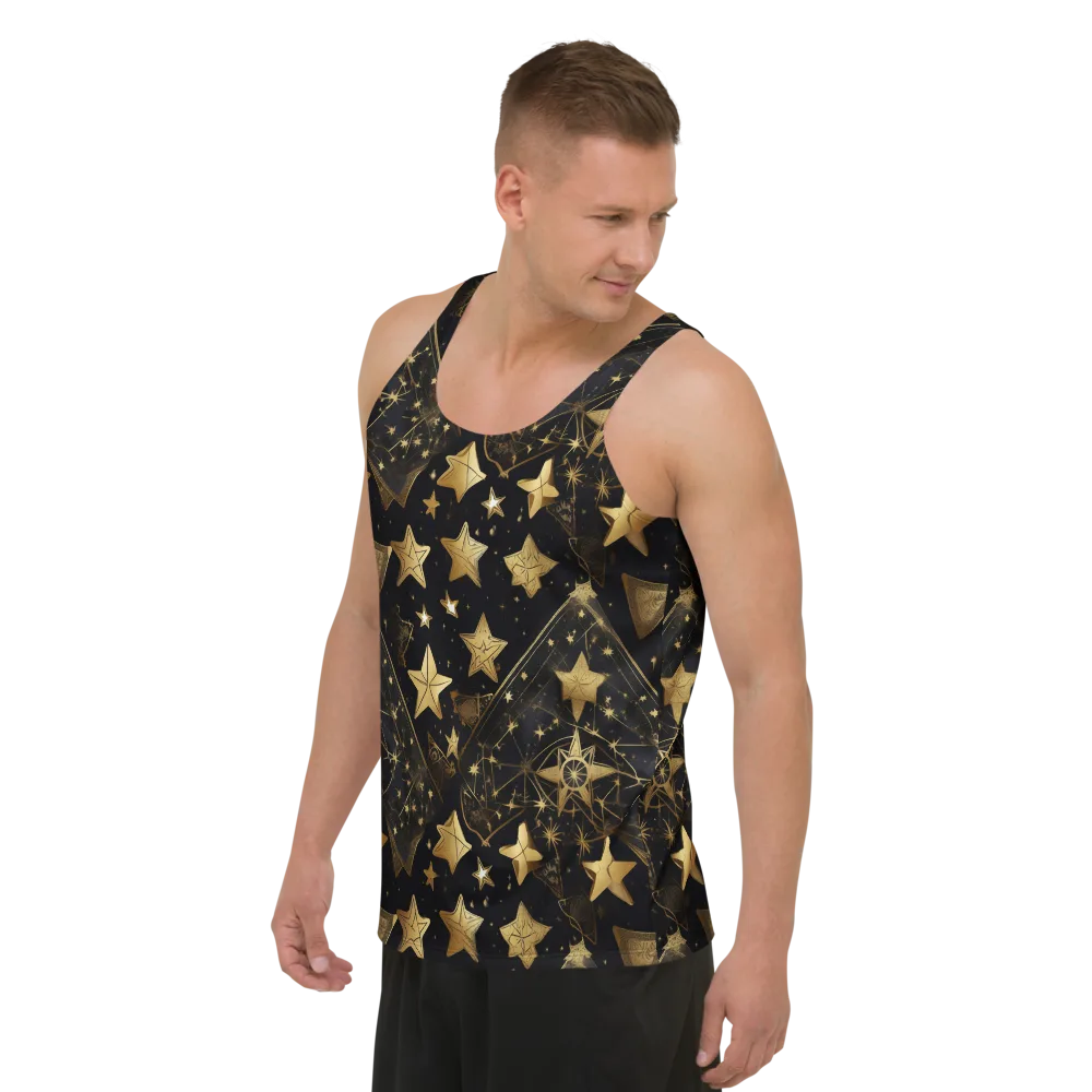 Gilded Constellation on Men's Tank Top — Left Front