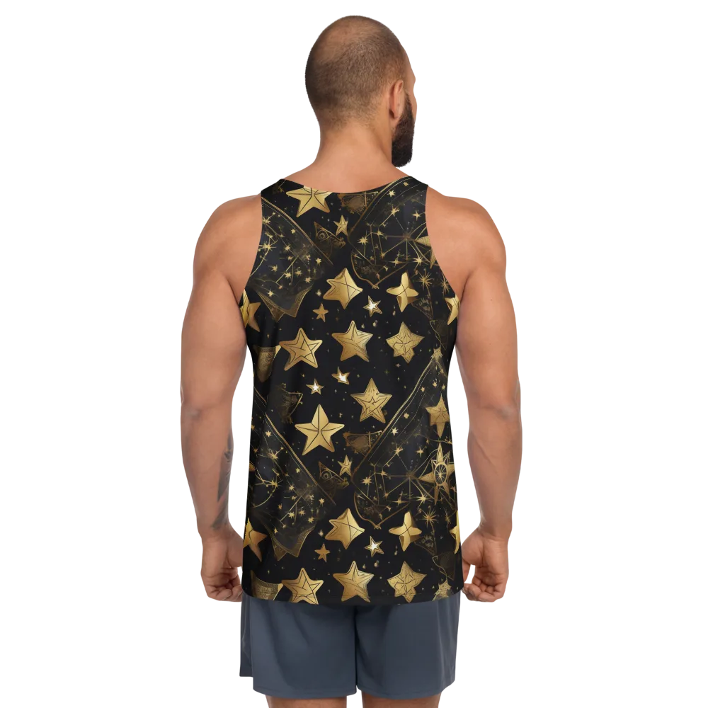 Gilded Constellation on Men's Tank Top — Back