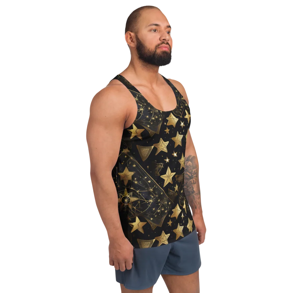 Gilded Constellation on Men's Tank Top — Right Front