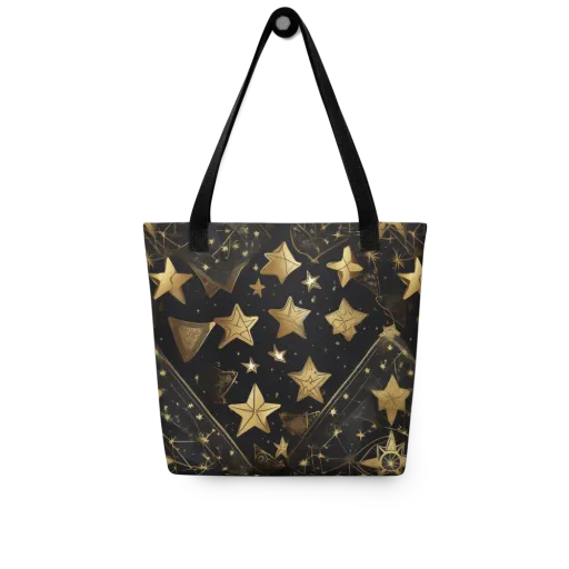 Gilded Constellation on a Tote Bag