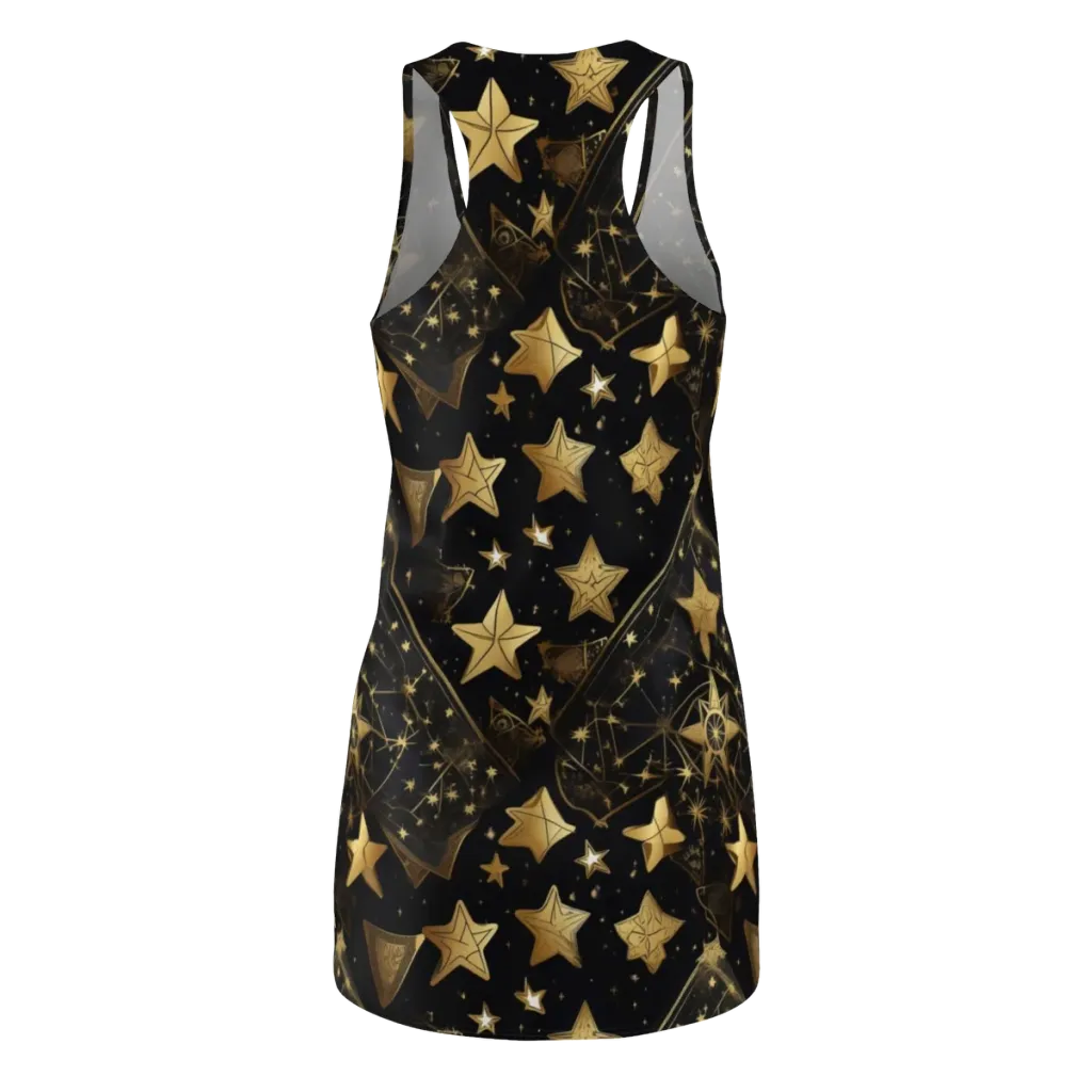 Gilded Constellation on Racerback Dress — Back