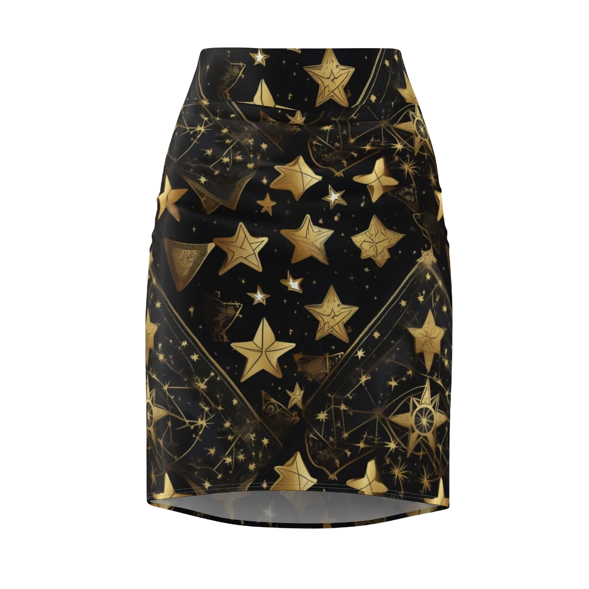 Gilded Constellation on Pencil Skirt — Front
