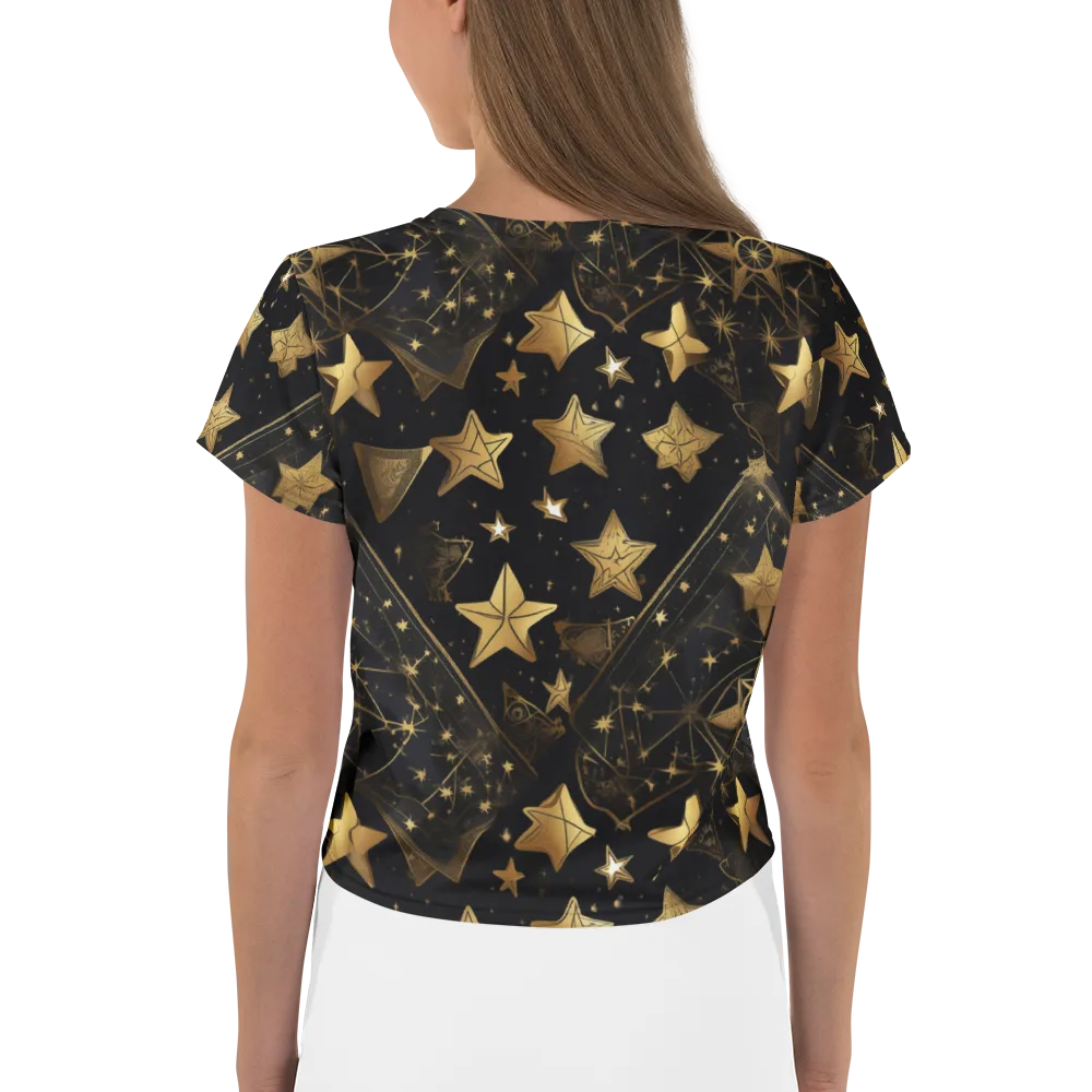Gilded Constellation on Crop Tee — Back