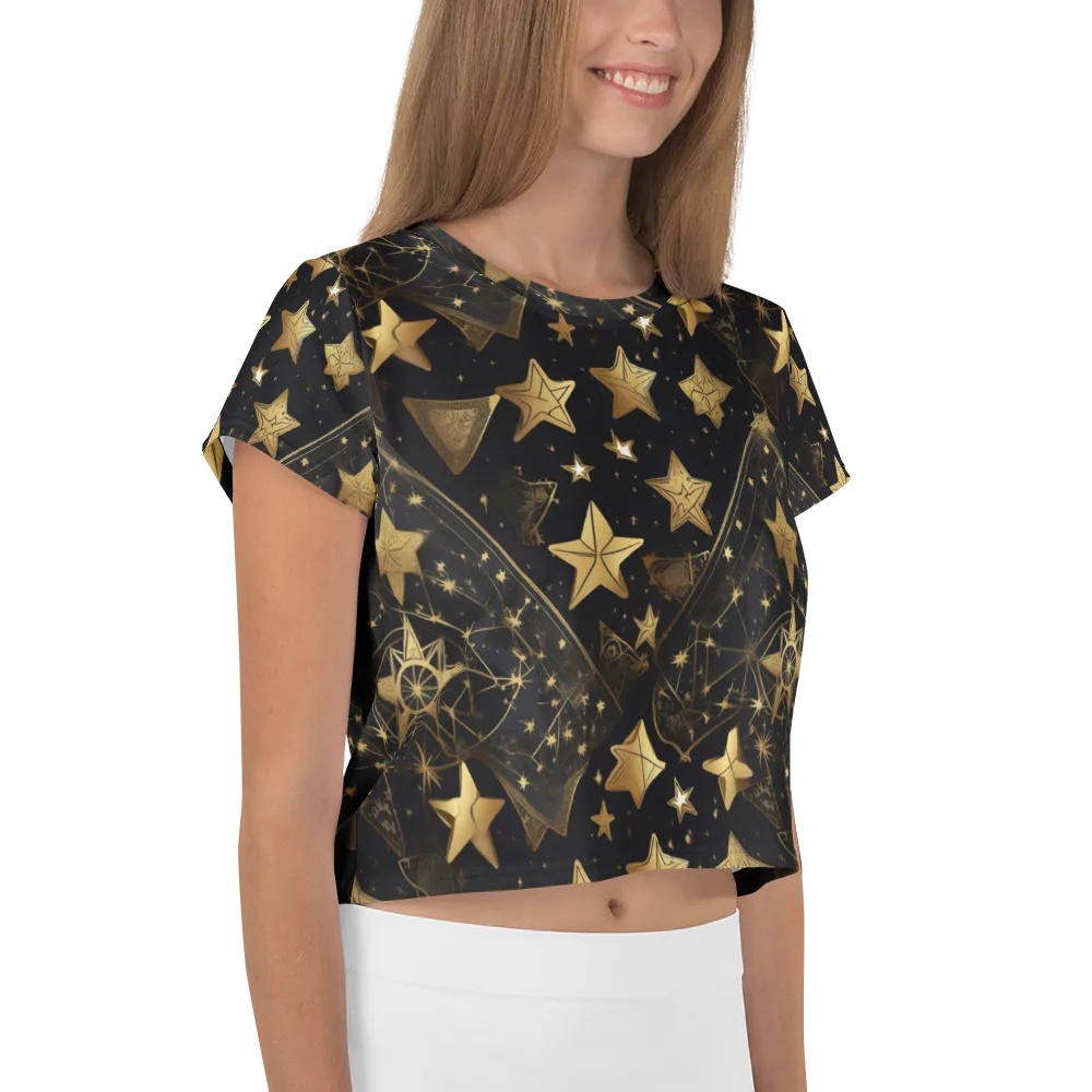 Gilded Constellation on Crop Tee — Right