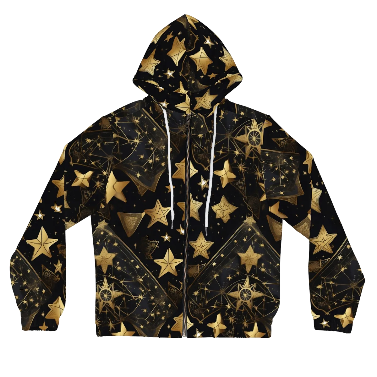 Gilded Constellation on Women's Full-Zip Hoodie — Front