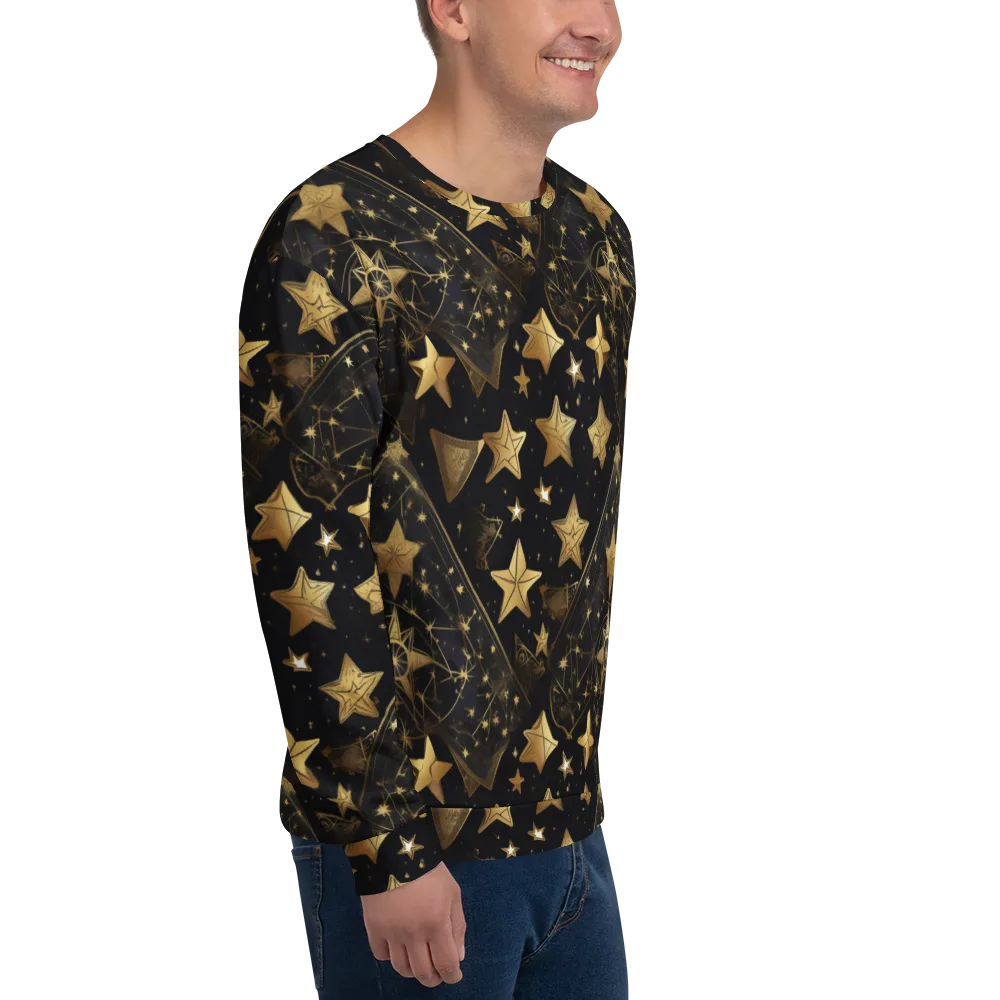 Gilded Constellation on Sweatshirt — Right Front