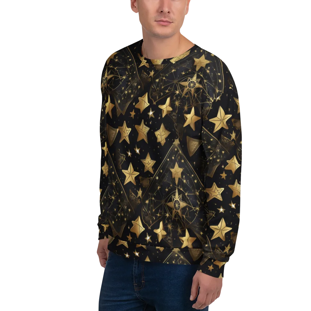 Gilded Constellation on Sweatshirt — Left Front