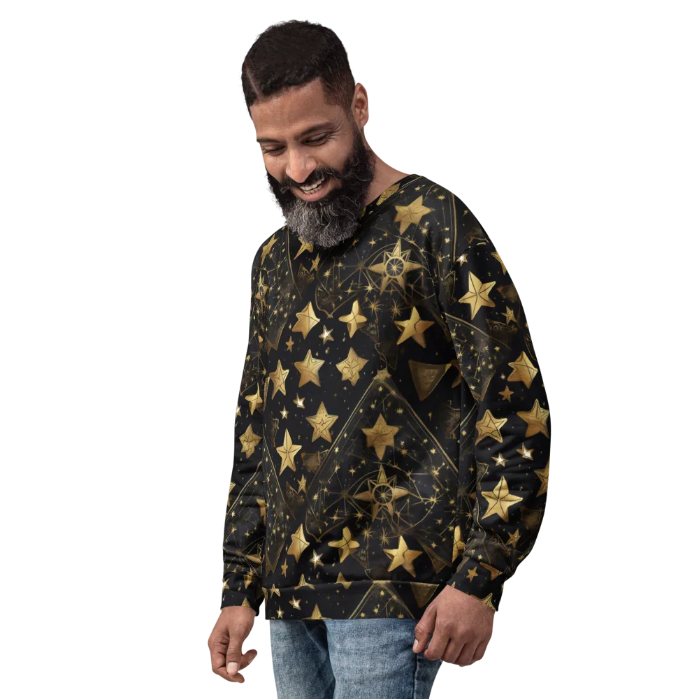 Gilded Constellation on Sweatshirt — Left Front