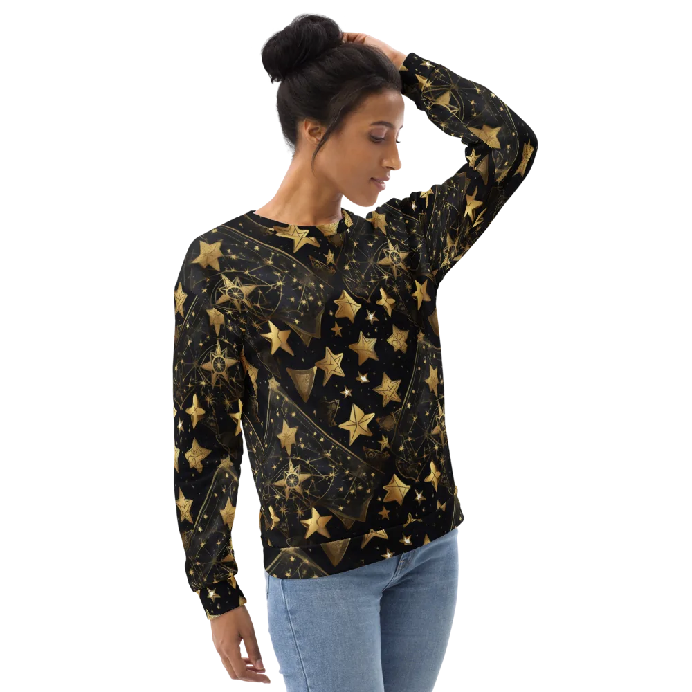 Gilded Constellation on Sweatshirt — Right Front