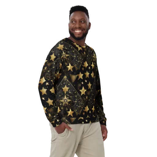 Gilded Constellation on a Sweatshirt