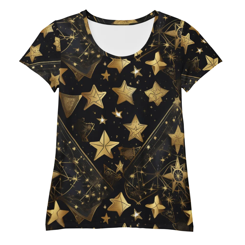 Gilded Constellation on Women's Athletic T-Shirt — Front