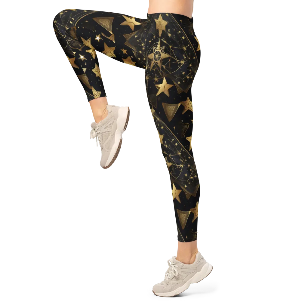 Gilded Constellation on Leggings — Left