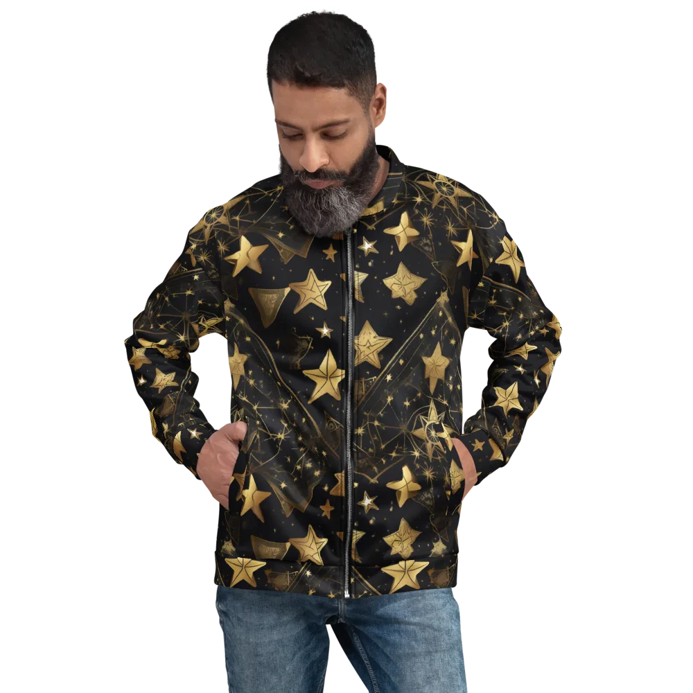 Gilded Constellation on Bomber Jacket — Front