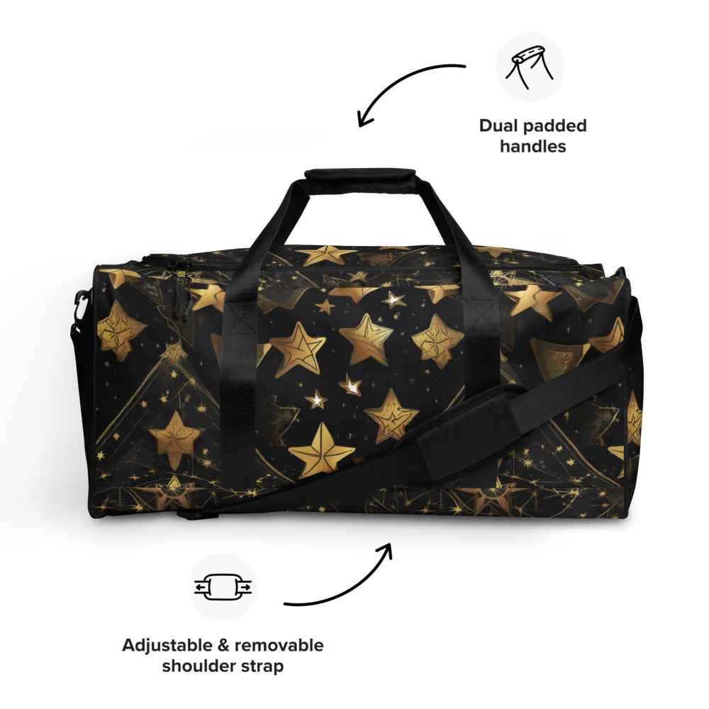 Gilded Constellation on Duffle Bag — Front