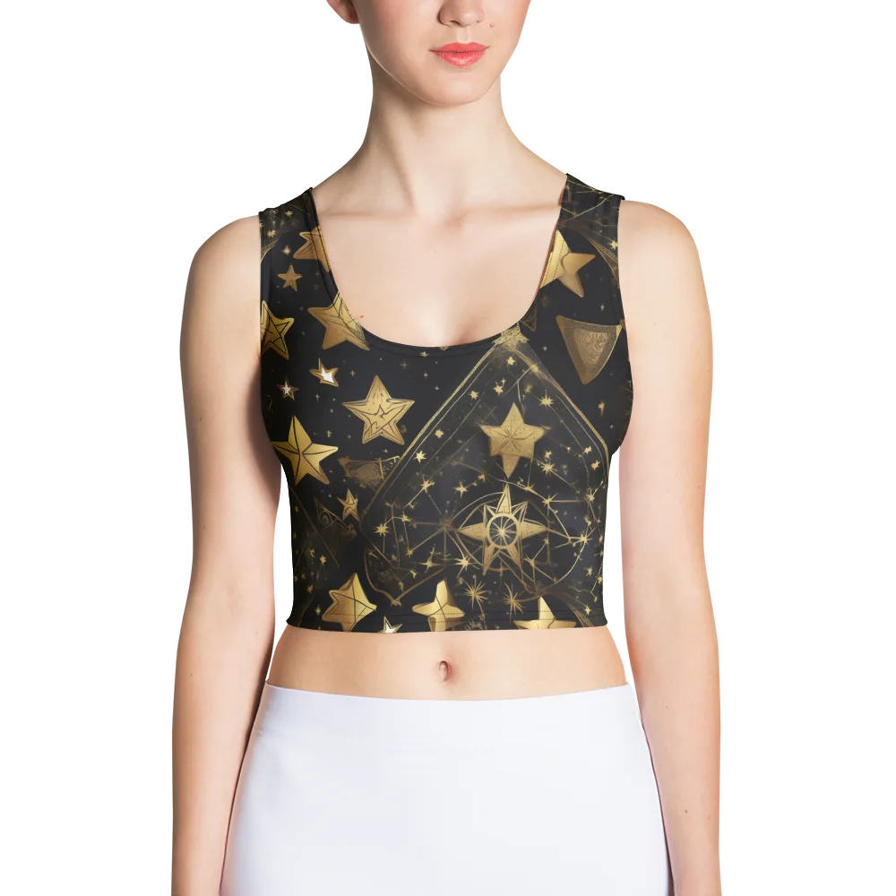 Gilded Constellation on Crop Top — Front