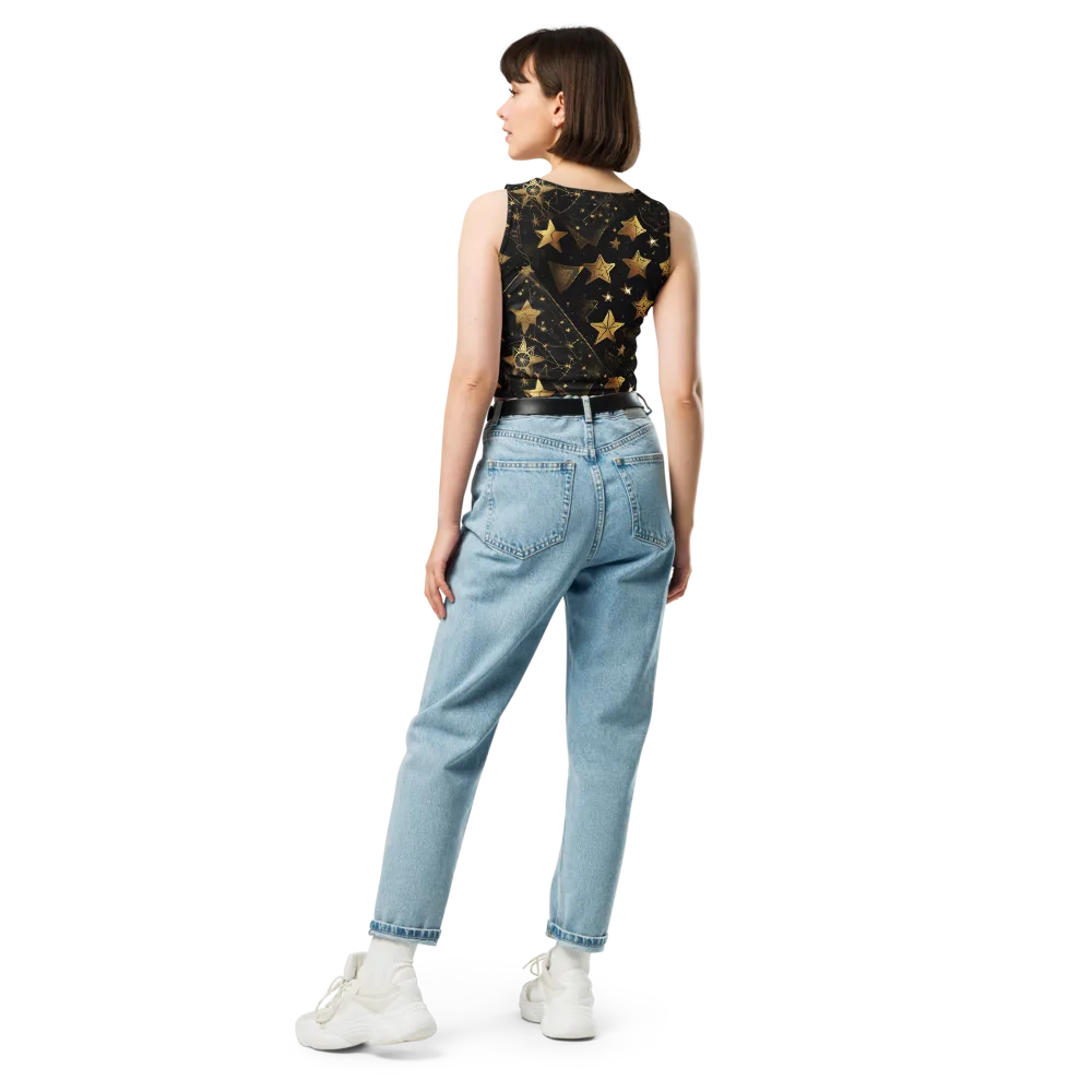 Gilded Constellation on Crop Top — Back