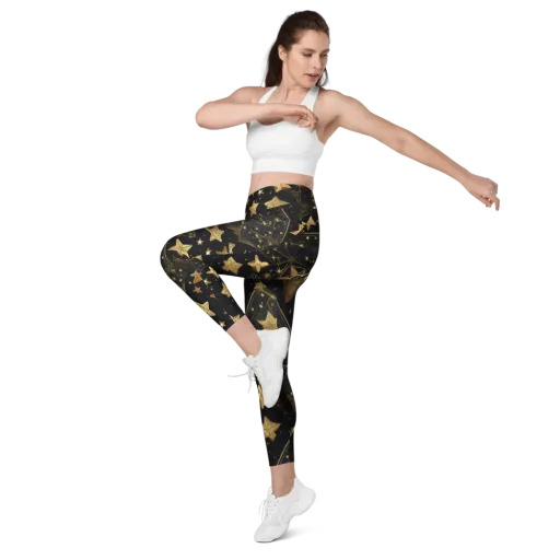 Gilded Constellation on a Leggings with Pockets