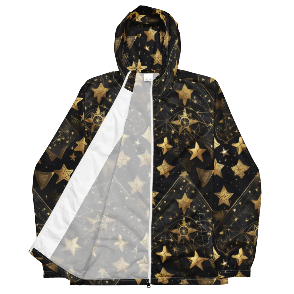 Gilded Constellation on Men's Windbreaker — Front