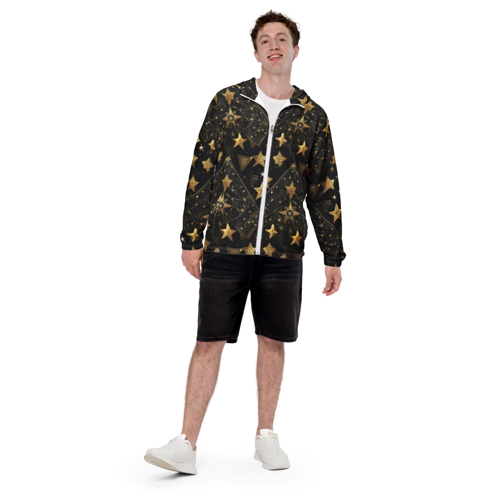 Gilded Constellation on Men's Windbreaker — Front