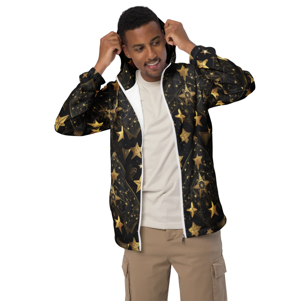 Gilded Constellation on Men's Windbreaker — Front