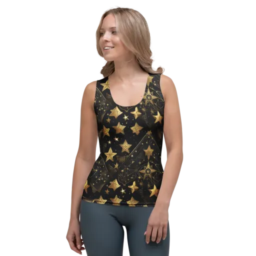 Gilded Constellation on a Women's Tank Top